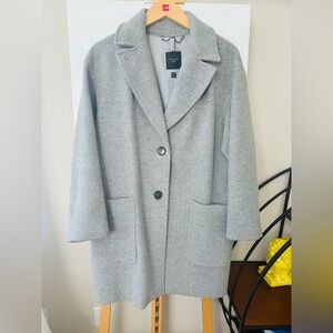 NWT Max Mara Wool Weekend Oversized Coat in Grey Sz 6 100% virgin wool